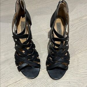 Steve Madden Black Strappy Women's Shoes